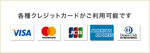 VISA・master・JCB・AMERICAN EXPRESS・DinersClub